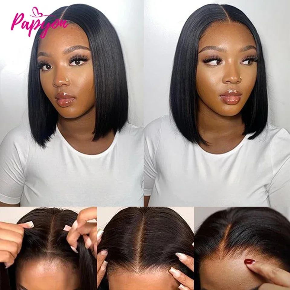 Hair Care Women - Wig Rambut Manusia Bob Pendek Lurus,