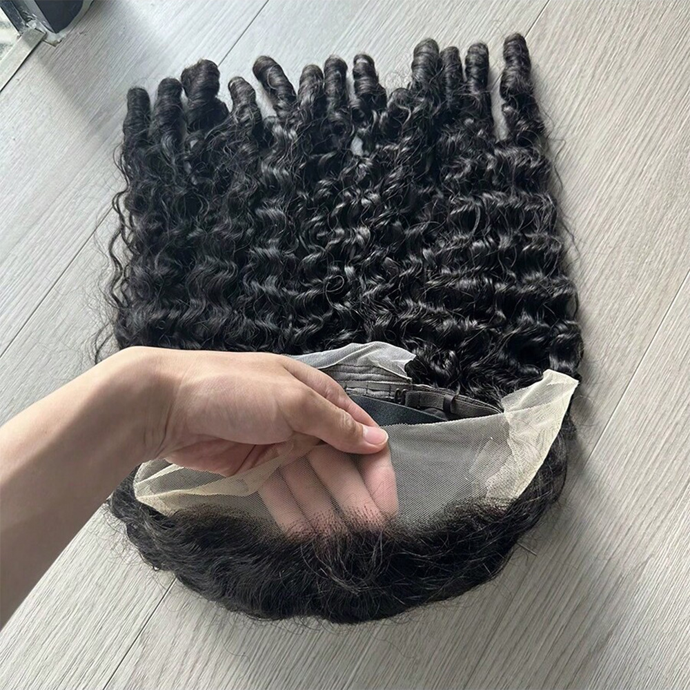 Wig Rambut Manusia Keriting Bu - Lace Front Wig ulasan dan harga