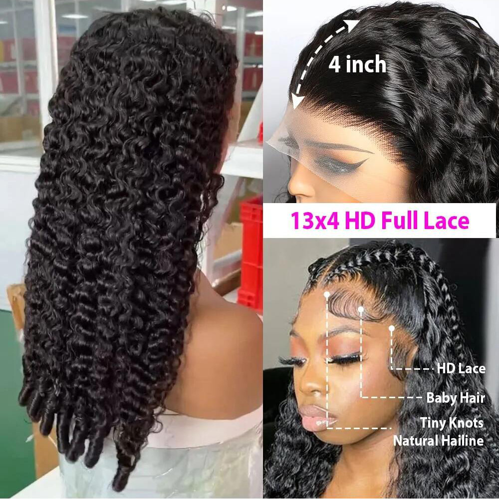 Wig Rambut Manusia Keriting Bu - Lace Front Wig ulasan dan harga