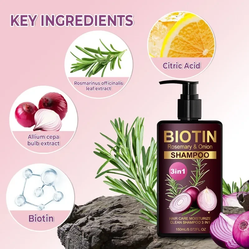 150ml BIOTIN Rosemary & Onion  - Hair Care Natural Ingredients ulasan dan harga
