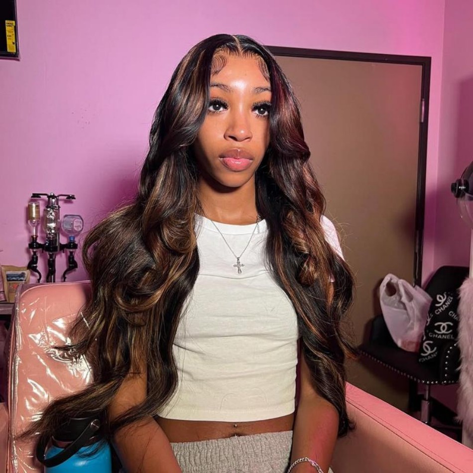 Wig Rambut Manusia Ombre Body  - Lace Front Wig ulasan dan harga