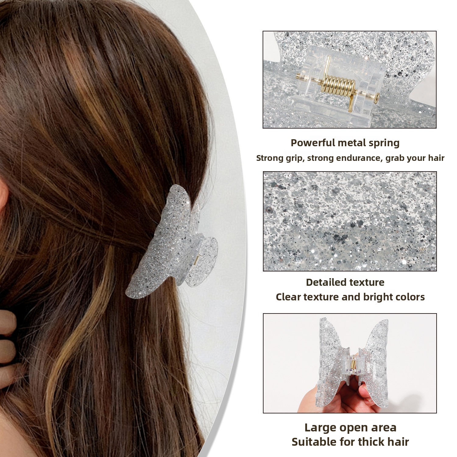Jepit Rambut Glitter Emas Berk - Hair Care Women ulasan dan harga