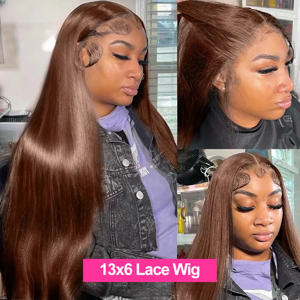 Wig Rambut Asli Cokelat 13x4 H - Lace Front Wig ulasan dan harga