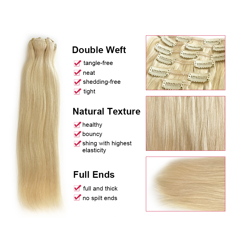 Ali Queen 7Pcs Ekstensi Rambut - Hair Care Women ulasan dan harga